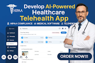 develop ai powered healthcare hipaa compliant  medical software telehealth app