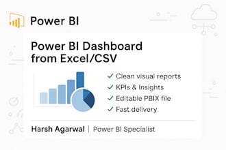 create a professional power bi dashboard from your excel or CSV data