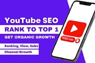 be your youtube SEO expert for video channel ranking as growth manager