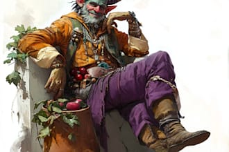 design a amazing dnd character art and dnd concept art illustration