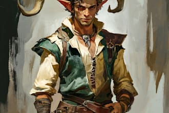 create a dnd character designs, concept art, digital art for your style