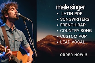 be male latin pop country song french rap lead vocals custom pop ghost producer