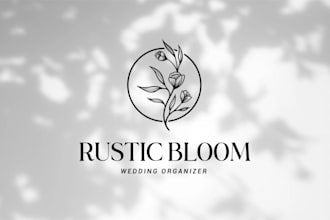 design a minimalist line art botanical boho hand drawn logo