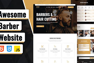 design barber shop website barber booking website hairdresser website barber app