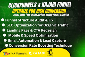 optimize clickfunnel kajabi sales funnel landing page seo boost sales roi