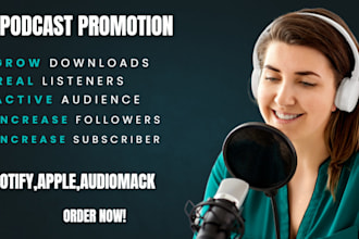 increase 3m real podcast audience do podcast promotion, spotify podcast