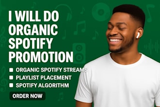 do spotify promotion, music promotion  spotify  growth with organic streaming