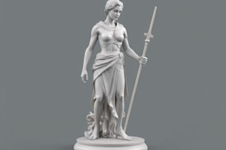 design articulated 3d model figurine 3d statue blender model stl for 3d printing