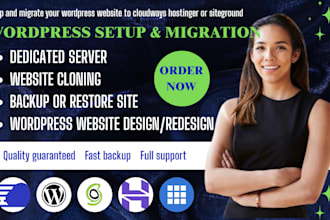 setup and migrate your wordpress website to cloudways hostinger or siteground