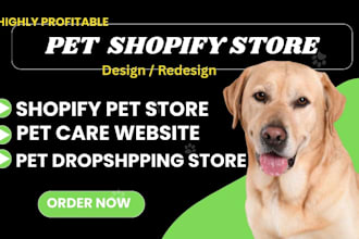 design shopify pet store,pet care website,pet dropshipping store