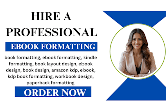 do formatting of ebook,kindle, paperback,and publish book on amazon KDP
