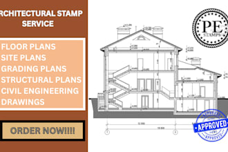 do california pe stamp, florida stamp, city stamp, structural floor plan design