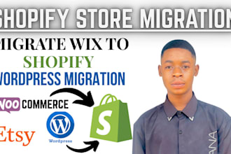 migrate etsy woocommerce wordpress to shopify wix website to shopify migration