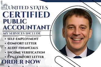 provide CPA comfort letter mortgage income verification self employment letter