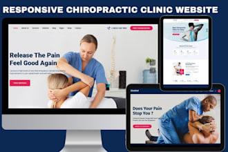 create website for chiropractic medical spa massage wellness therapy and surgery