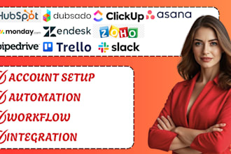 setup monday crm zoho crm airtable pipedrive dubsado slack trello asana clickup