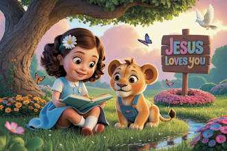 illustrate children book, christian bible themes story, story book, amazon KDP