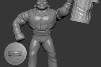 3d printing, action figure, 3d toy, articulated action model, 3d object, dnd