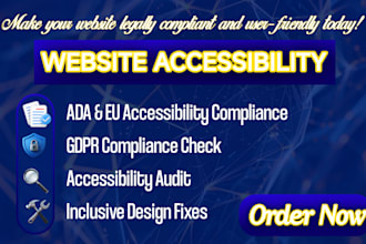 do website accessibility optimization for ada, eu guidelines, gdpr compliance