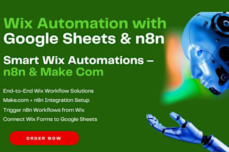 wix automation integration with google sheets n8n workflows ai agents make com
