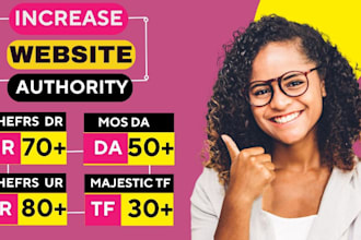 increase ahref domain rating DR moz da majestic tf with authority SEO backlinks