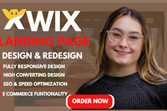 design wix landing page, wix website, wix redesign and wix online store