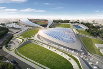 create realistic 3d stadium design, sport arena, sport facilities, gym rendering