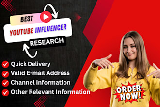 do niche specific youtube influencer research for your brand