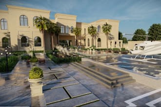 develop plan for landscape architecture terrace backyard swimming pool and patio
