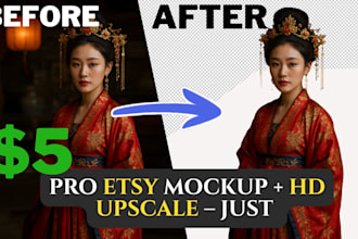 clean background removal and upscale for art and products