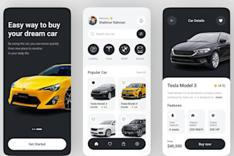 build self drive car rental app,  limousine app, buy and selling car app