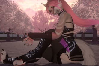 make custom 3d vrchat avatar, furry model, vrc avatar vroid 3d model vrm