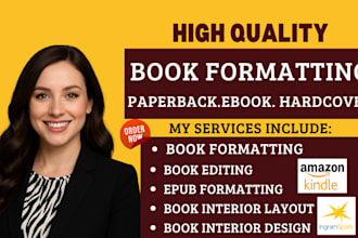 do book formatting for amazon kdp, ingramspark and lulu