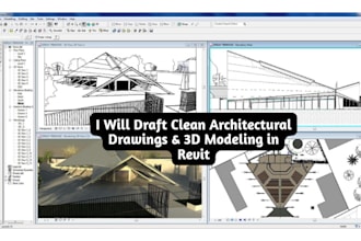 draft clean architectural drawings and 3d modeling in revit