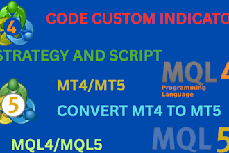 code mt4, mt5 expert advisors, indicat0rs or trade copier bot for mt4, mt5, mql4