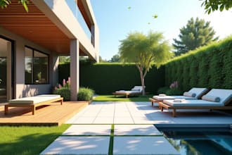 design your garden, backyard, patio, terrace 3d realistic landscape