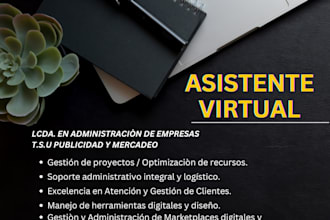 servicio de asistencia virtual y soporte administrativo