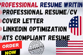 write professional resume, cover letter, optimize linkedin
