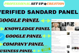 edit, claim, a verified google knowledge panel for all categories
