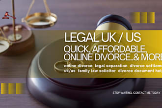 help you get quick affordable legal online divorce settlement UK law and US law