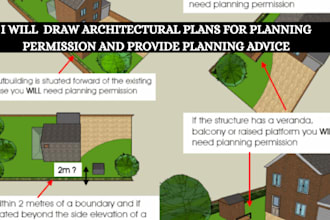 draw architectural plans for planning permission and provide planning advice