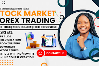 do stock market, forex trading, ppt slide, video creation, online course