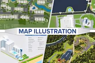 design custom vector or illustrated maps for events, sites, or city use