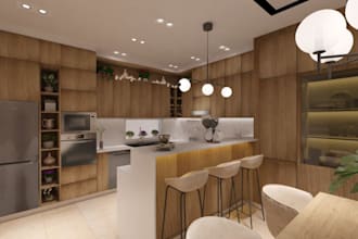 design interior kitchen cabinets design, closet, media wall and kitchen design