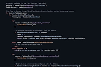 provide AWS lambda, python support and architecture support