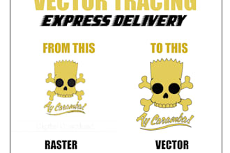 vector tracing image or logo, convert to vector, redraw