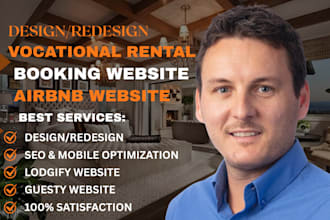 build vacation rental, airbnb, lodgify, guesty booking site in wordpress or wix