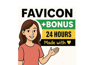 createa professional favicon with 24h delivery with bonus