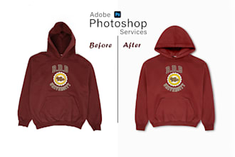retouch clothing product photos with color correction and reshaping