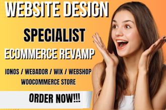 design or revamp ionos website webador website wix webshop woocommerce website